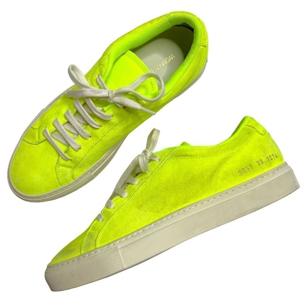 Common Projects Neon Achilles Sneakers Shoes Neon Yellow Green Size EU 39/US 9